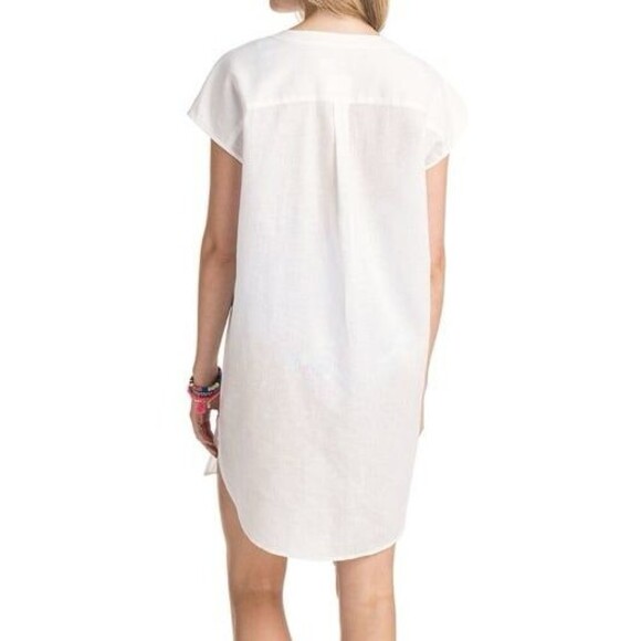 Vineyard Vines Dolman Sleeve Cover Up Dress double duty Linen Sz xxs - Picture 2 of 8